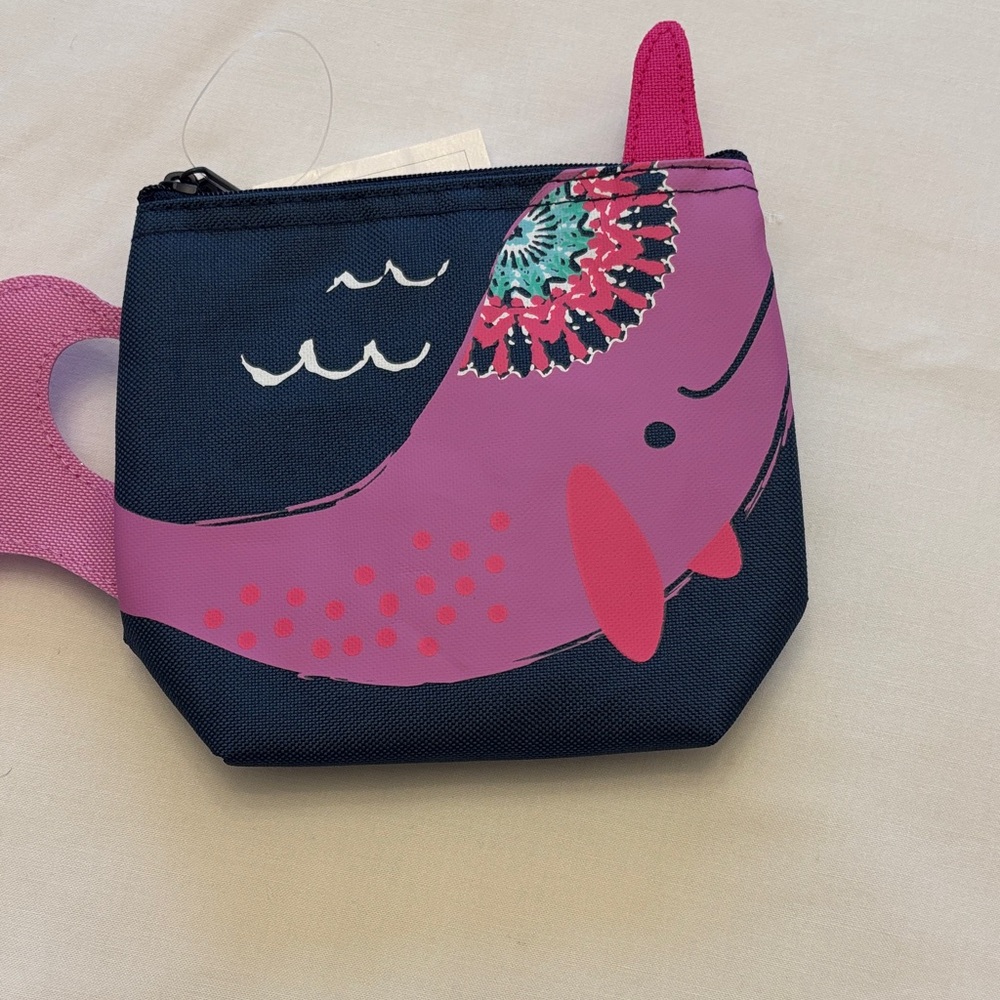Thirty-One Navy and Pink Whale Kids Bag